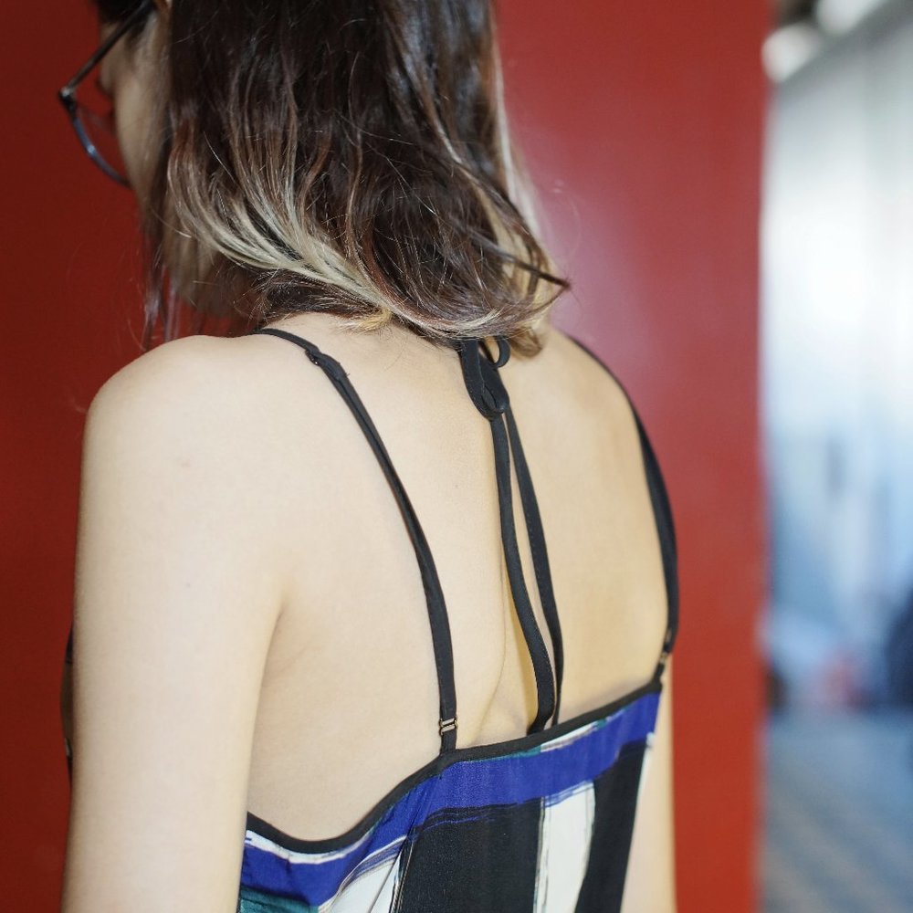 Abstract Print, Silky Pantsuit - image 3